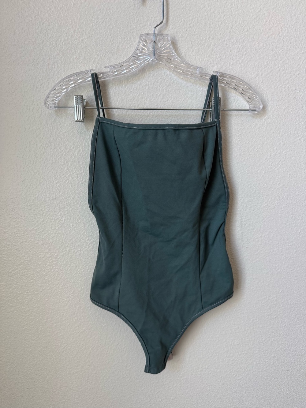 Free People Intimately Turquoise & White Lined Bodysuit Size XS
